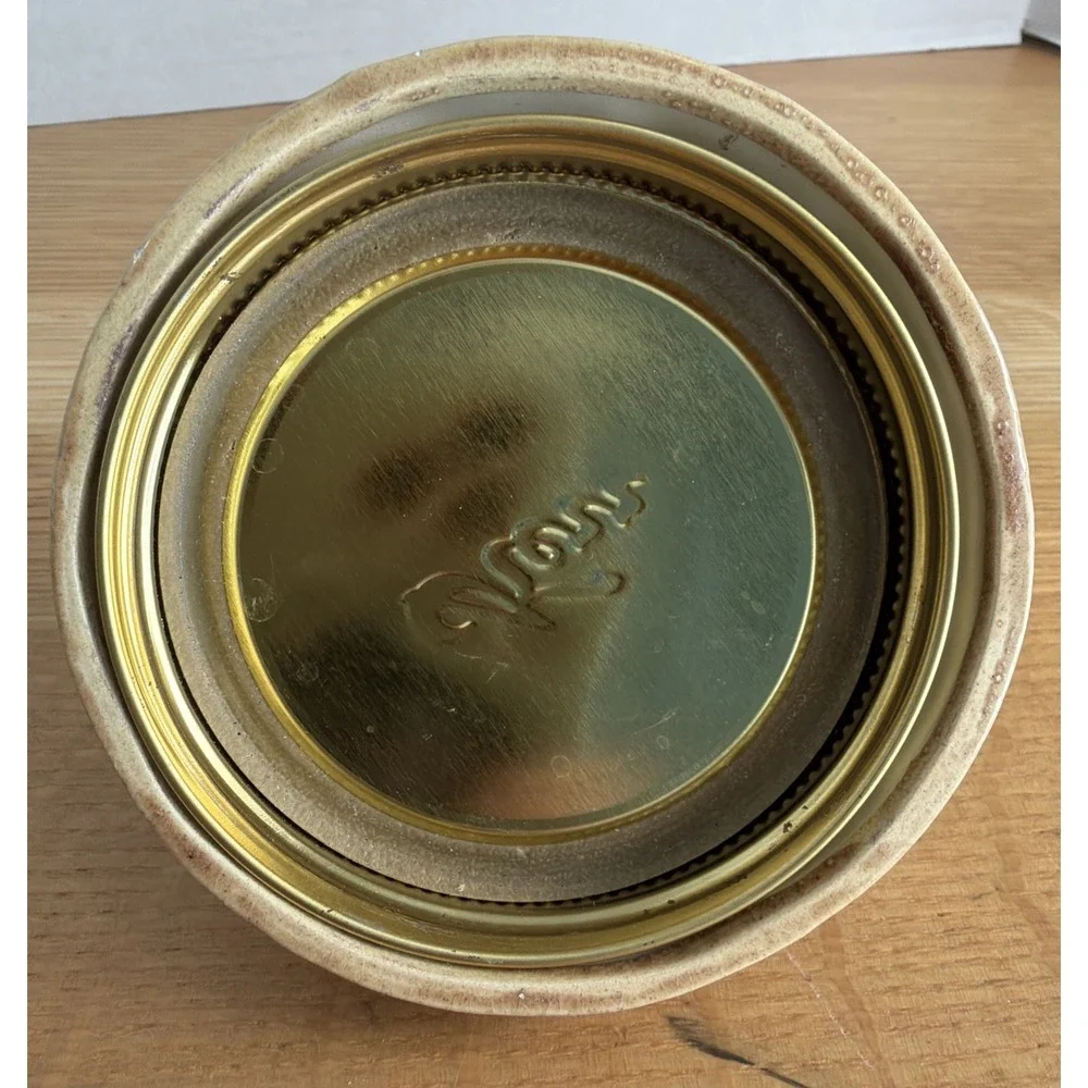 Vintage Mason Jar Chicken Topper Lid , Chicken In Nest Farm Country